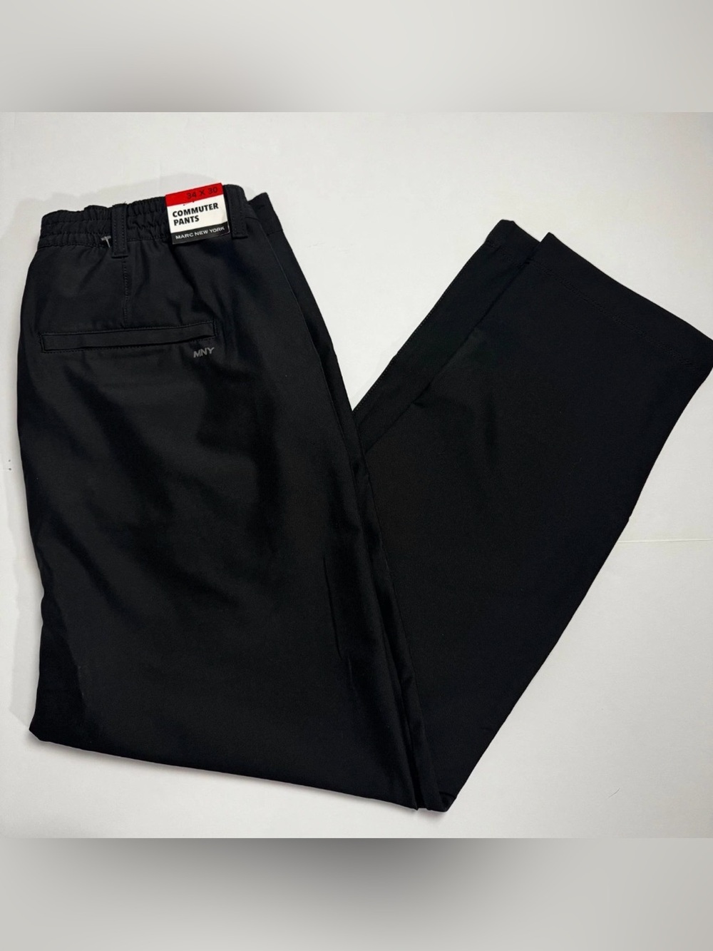 Marc New York Men’s Commuter Pants Black 34x30 Stretch Performance